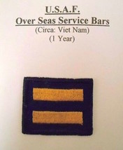 U.S.A.F. Over Seas Service Bars Set Of 2 (Circa: Viet Nam) 1 Year, Lot 46 - £6.90 GBP
