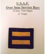 U.S.A.F. OVER SEAS SERVICE BARS SET OF 2 (CIRCA: VIET NAM) 1 YEAR, LOT 46 - £6.96 GBP