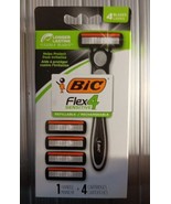 BIC Flex 4 Refillable Men&#39;s Disposable Razors 5 Piece Razor Set (J41) - £13.27 GBP