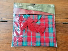 Holiday Time Yarn Dyed Woven Fabric Runner 14&quot; x 72&quot; (NEW) - £11.83 GBP