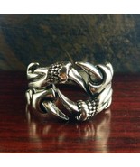 Claw Ring Silver Color Size 9 &amp; 10 Unisex Fashion Jewlery - £9.58 GBP