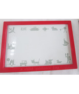 Vintage 60s Child&#39;s Guidance Board Toy School Red Celluloid Boarder - $16.85