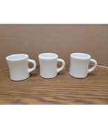 Vintage Victor 3 Cups Ceramic Coffee Mug Heavy Diner Restaurant Ware Off... - $40.80