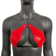 Gothic Red Vampira Cross Top Bra with Chain - $48.00
