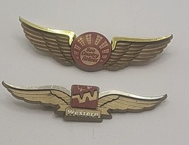 Western Airlines &amp; Sun Country Airlines Junior Wings Plastic Pins Souven... - £7.87 GBP