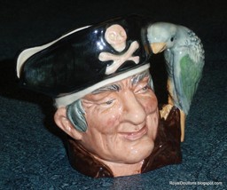 Long John Silver Royal Doulton Toby Jug D6386 Treasure Island Pirate Gift! - £73.93 GBP