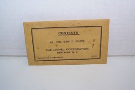 Lionel 920-11 Empty envelope/packet clips for scenic set staple intact - $14.95