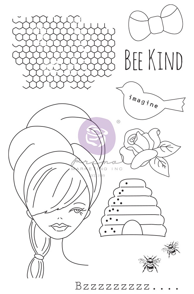 Prima Marketing Julie Nutting Mixed Media Cling Rubber Stamp-Miss Bea. - $17.07