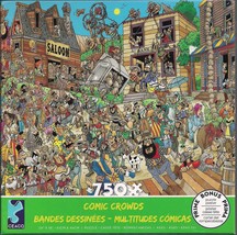 Comic Crowds Ol' West 750 Pc Puzzle Ceaco Sealed New 42932 - $11.29