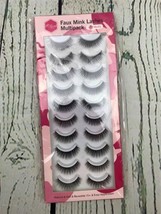 False Eyelashes Russian Strip Lashes D Curly Faux Mink Lashes Wispy Fluffy 10p - £12.69 GBP
