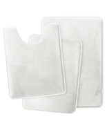 White 3PC Bathroom Rug Memory Foam Bath Mat Set  - €63,29 EUR