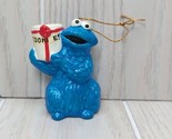 Sesame Street Cookie Monster cookie Jar 1989 Christmas Tree Ornament mad... - $10.39