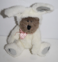 Boyds CHAN Easter Bunny Rabbit Teddy Bear White Plush Stuffed Soft Toy 1... - $14.48
