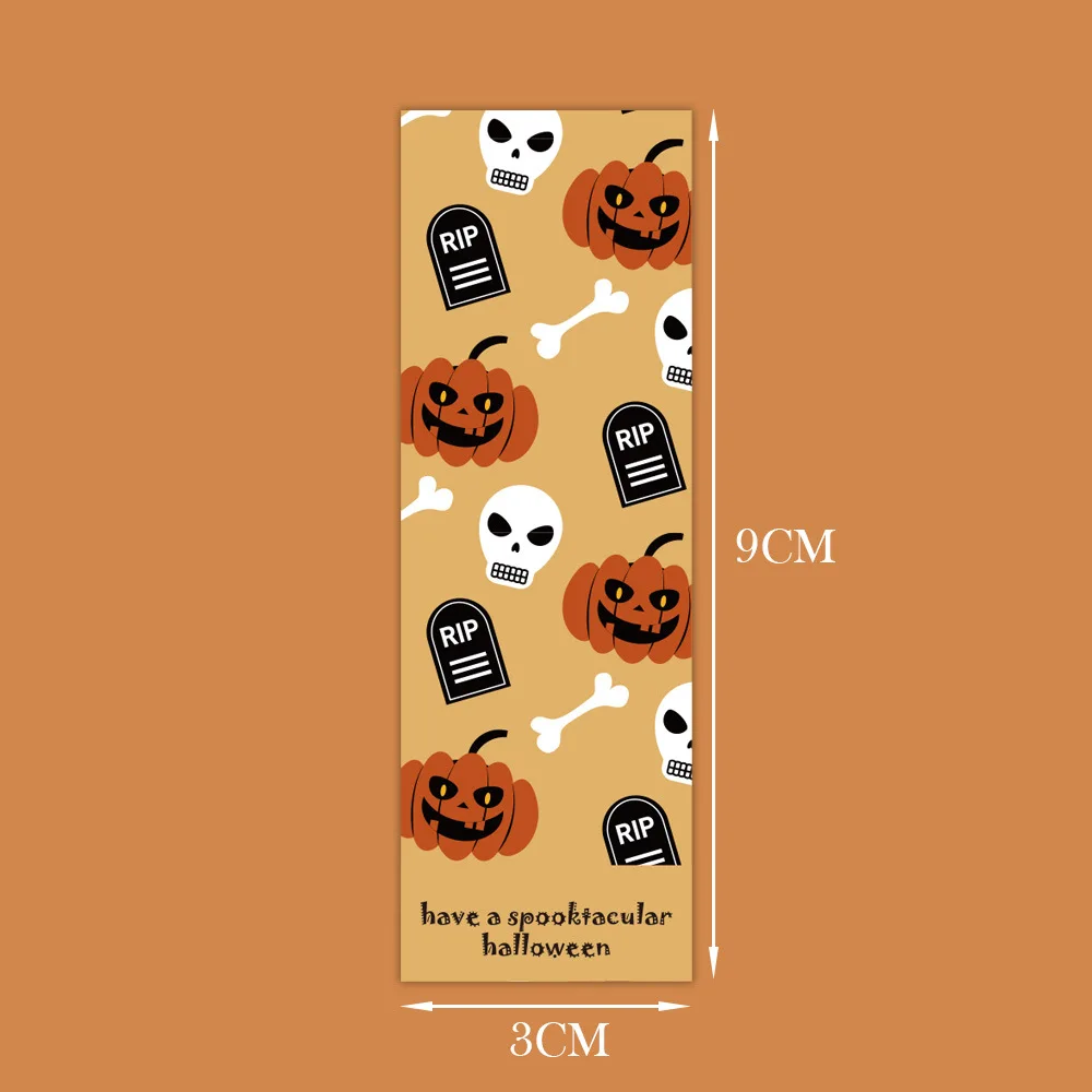 Game Fun Play Toys 30-90pcs 9*3CM Happy Halloween Stickers Pumpkin Witch Skull S - £23.37 GBP