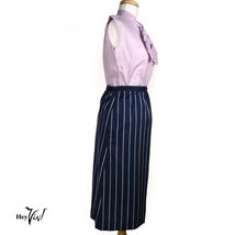 Vintage Evan-Picone A Line Skirt, Thin Stripe on Blue Sz 16 Union Tag - ... - £22.38 GBP