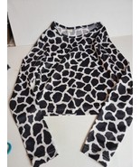 Vintage 1980s Girls Halloween Top Long Sleeve Shirt Animal Print Giraffe... - £7.25 GBP