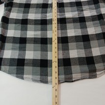 Saddlebred Classic Fit Button-Down Collar Men's Green Gray Flannel Shirt Size LT image 9