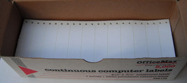 Computer Labels for pin feed printer..approx 2700 labels..3.5&quot; x 15/16&quot; size--RC - £14.18 GBP