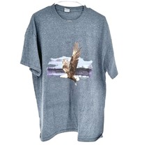 Gildan Heavy Cotton T-shirt XL Blue Gray SS Lost Creek Outfitters Eagle EUC - $8.91