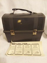 Vintage Retro Aladdin Dura Diner Plastic Dome Lunch Box Work Pail Black - $42.06
