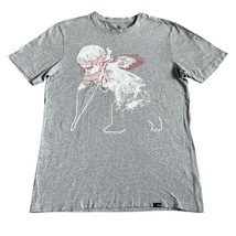 Prps Men’s Cupid Angel Cherub T Shirt Sz M Heather Grey Distressed Embro... - $19.75