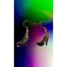 Mardi Gras Crown Glitter Dangle Earrings. 1 Pair - €5,94 EUR