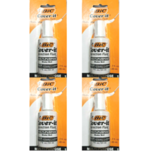 4 BIC Cover-it White Out Correction Fluid Liquid Paper 0.7oz - £13.02 GBP