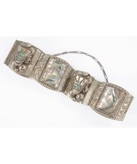 Magnifique Argent Sterling Abalone Guerrier Bracelet Fabriqué En Taxco M... - $450.21 CAD