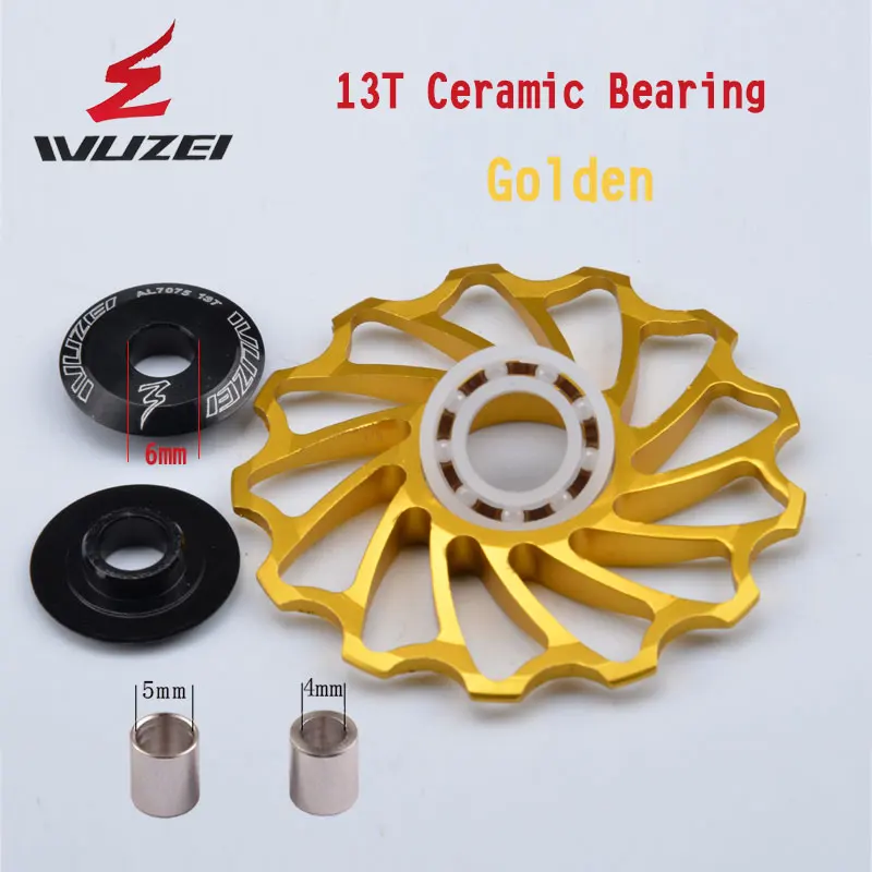 Tb road bike ceramic pulley 7005 aluminum alloy rear derailleur 13t 12t 11t guide wheel thumb200