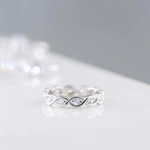 50 CT SimulatedRound Diamond Infinity Engagement Ring 14k White Gold Plated - £29.85 GBP