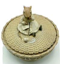 Quilting Sewing Accessory Trinket Box with Mouse Basket Weave - £11.30 GBP