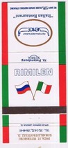 Matchbook Cover Rimilen Italian Restaurant St Petersburg Russia Pectopah Venice - $3.95