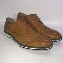 Franco Vanucci Mens Brown Wingtip Faux Oxfords Dress Shoes Tan Size 11.5 US Men - £55.35 GBP