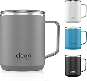 The Clean Hydration Co Insulated Stainless Steel Tumbler 12 Oz | Grey - $22.99