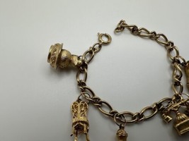 Vintage Gold AVON Owl Charm Bracelet 7.5&quot; - £22.15 GBP