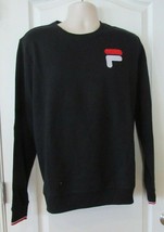 Fila French Terry Crew Neck  Long Sleeve Sweatshirt Black Men&#39;s Sz XL NWT - $387.64 MXN