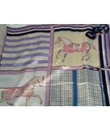 Suzhichou Scarf Horse Print Vibrant Colors Pony Stallion 33&quot; x 35&quot; New, ... - $26.89 CAD