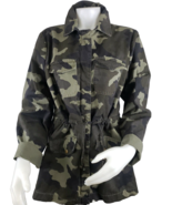 JustFab Jacket Womens Sz Large Camo Anorak Cotton Lightweight Drawstring... - €14,72 EUR