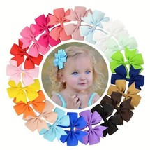 NEW Girls 3-Inch Pinwheel Hair Bow Clip - £2.78 GBP