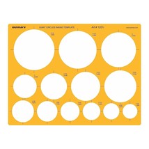 Isomars Giant Circles Template Circles Various Sizes Orange Transparent Plastic - £10.84 GBP