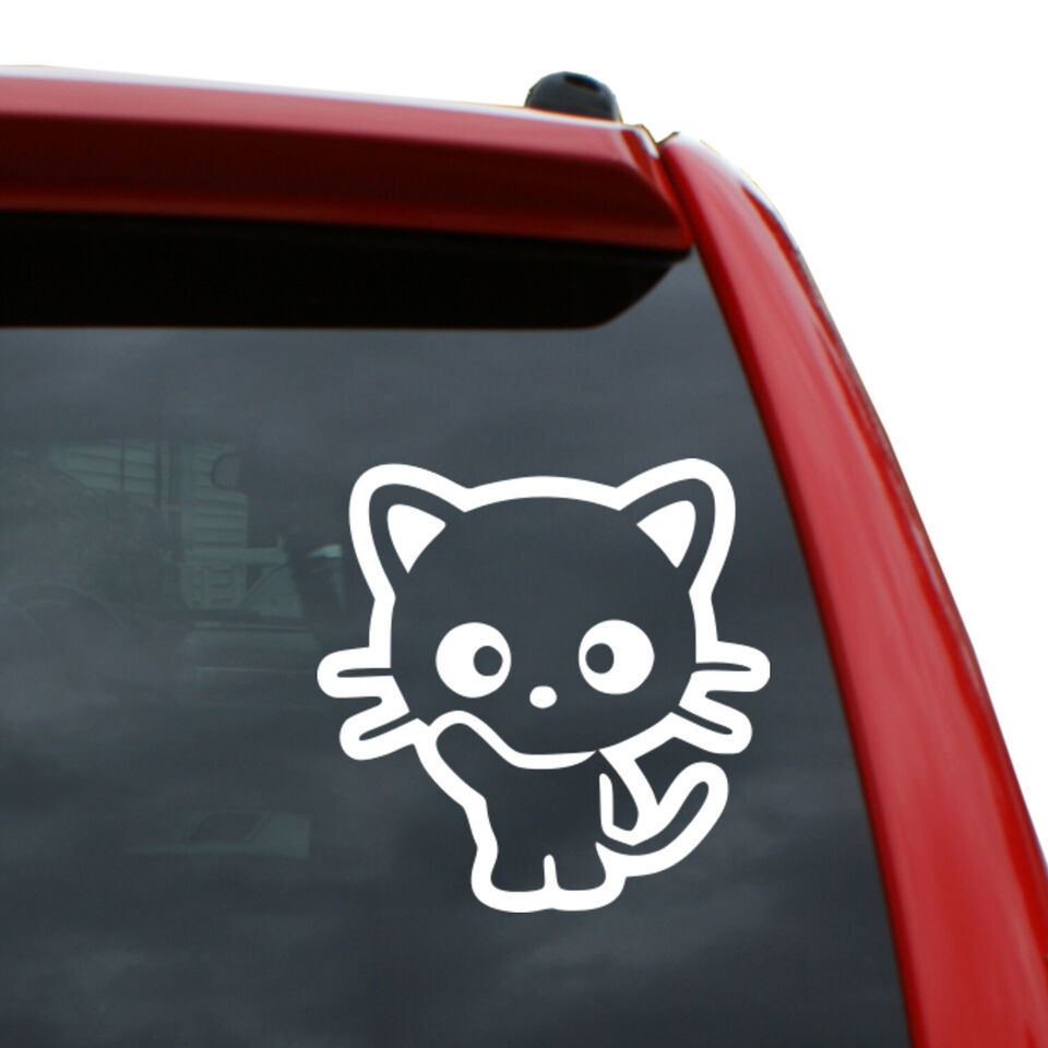 Chococat Vinyl Decal | Color: White | 5" tall