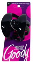 Goody Slideproof Wingless Black Large Claw Hair Clip 08544 For All Hair Types - £8.64 GBP