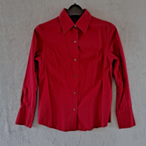 J. Crew Womens Red Button-Up Long Sleeve Shirt Small - $17.30