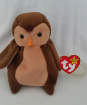 Ty Beanie Babies Hoot Owl No Star On Tush Tag, Pvc Pellets Style # Rare Errors R - £32.04 GBP