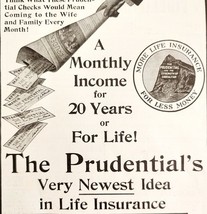 Prudential Insurance Company Of America 1908 Advertisement Finance Money... - $19.99