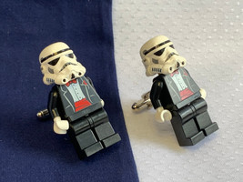 Imperial Stormtroopers Cufflinks Fashion Jewelry Star Wars Tuxedo Bullet Backs - £31.62 GBP