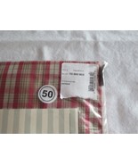 WAVERLY Amanda Valance Tea Rose Plaid Antique 79&quot;×16&quot; Cotton New - $710.18 MXN