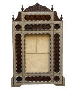 Handmade Mother of pearl Inlay Wood Wall Hanging Mirror Frame Antique Ho... - £547.65 GBP