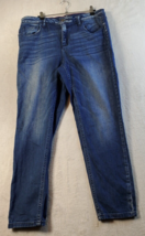 Ms.Cello Jeans Womens Size 14 Blue Denim Cotton Pockets Belt Loops Flat Front - $17.49