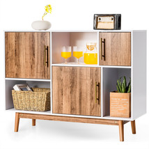 Costway Sideboard Storage Cabinet w/ Storage Compartments Buffet Table TV Stand - £136.21 GBP